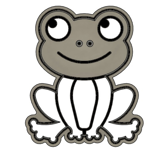 Froschmotiv einer Plätzchenform